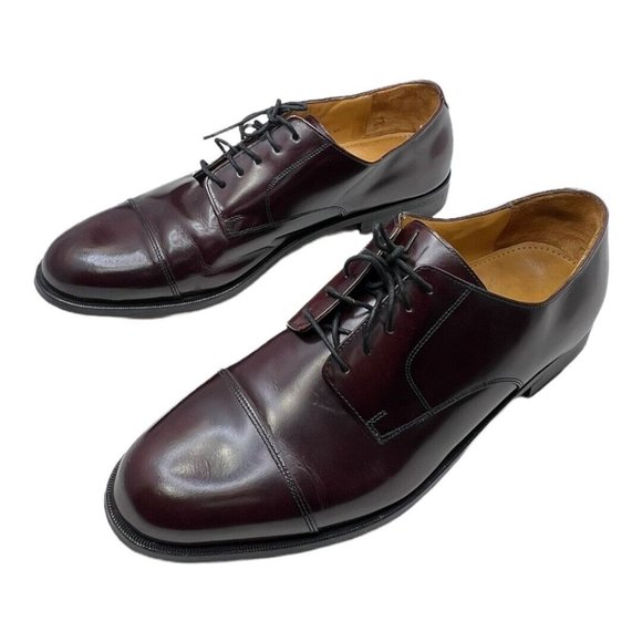 Cole Haan Caldwell Oxford Men's 14 D Burgundy Leather CapToe Lace Up 08331 - Picture 3 of 10